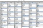 Calendrier 2017 au format PDF à télécharger Calendrier 2017 au format PDF