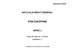 Bac 2016 Philosophie - Série L à télécharger Bac 2016 Philosophie - Série L