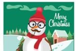 Carte de Noël 2018 avec bonhomme de neige au format Word à télécharger Carte de Noël 2018 avec bonhomme de neige au format Word