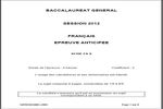 Sujet Bac Français 2012 à télécharger Sujet Bac Français 2012