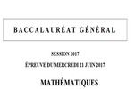 Bac 2017 Mathématiques - Séries L et ES à télécharger Bac 2017 Mathématiques - Séries L et ES