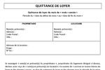 Quittance de loyer PDF à télécharger Quittance de loyer PDF