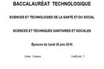 Bac 2016 ST2S à télécharger Bac 2016 ST2S