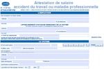 Formulaire d'attestation de salaire accident du travail ou maladie professionnelle à télécharger Formulaire d'attestation de salaire accident du travail ou maladie professionnelle
