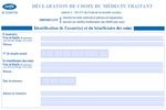 Formulaire de déclaration du médecin traitant à télécharger Formulaire de déclaration du médecin traitant
