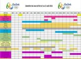 Calendrier des JO de Rio 2016  en téléchargement