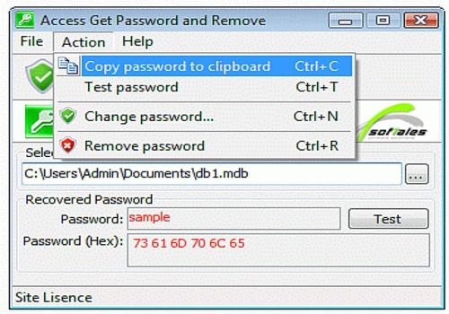 ms access password remove