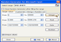 Random Generator for Microsoft Excel