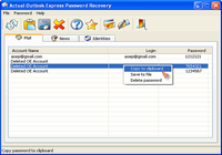 Actual Outlook Express Password Recovery