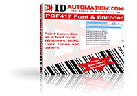 IDAutomation PDF417 Font and Encoder