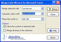 Merge Cells Wizard for Excel