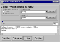 CRC vérification de CD