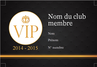 Carte de membre VIP