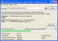 Password Recovery Engine for Word