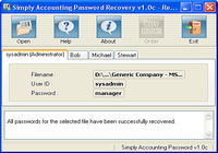 Simply Accounting Password Recovery