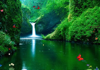 Green Waterfalls