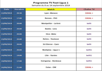 Programme TV Ligue 1