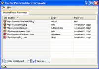 Firefox Password Recovery Master