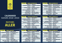 Calendrier Ligue 1 2018 - 2019
