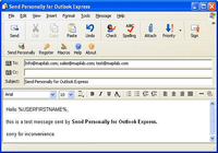 Send Personally for Outlook Express