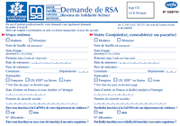 Formulaire de demande de RSA