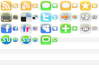 iPhone Style Social Icons