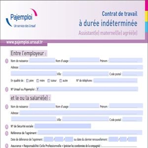 Download Contrat de travail assistant(e) maternel(le) agréé(e) for