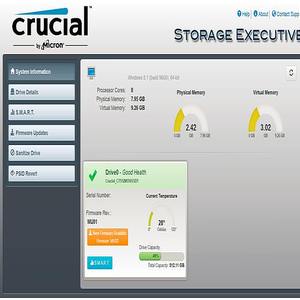 crucial storage executive 64 bit
