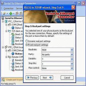 Serial to ethernet connector настройка