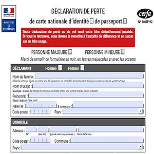 formulaire perte carte d’identité – j’ai perdu ma carte d’identité – TURJN