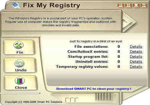 fix windows registry