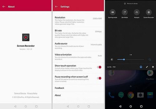 screen recorder android oneplus