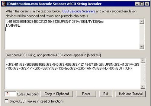 Caractères Non Ascii Dans Adresse Mail Télécharger Barcode Scanner ASCII String Decoder pour Windows | Freeware