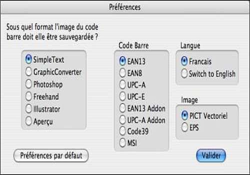 Télécharger Code Barre X Pour Mac Freeware