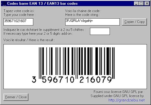 Télécharger Code Barre Ean13 Pour Windows Freeware
