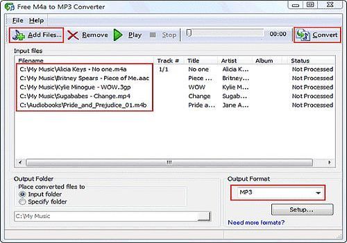 mp3 to m4a converter freeware