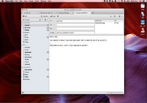 opera mail win7