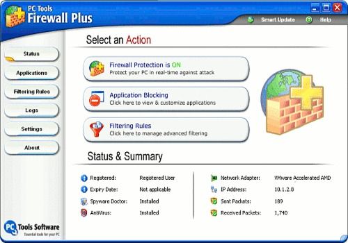 Pc tools firewall plus настройки