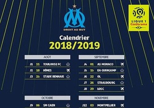 Calendrier Ligue 1 Om - MGP Animation