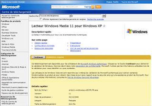 Télécharger Lecteur Windows Media v12  Freeware