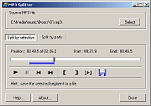 mp3 splitter with auto detect
