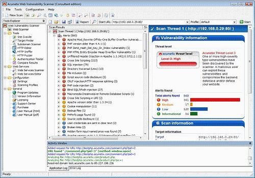 Acunetix web vulnerability scanner 10.5