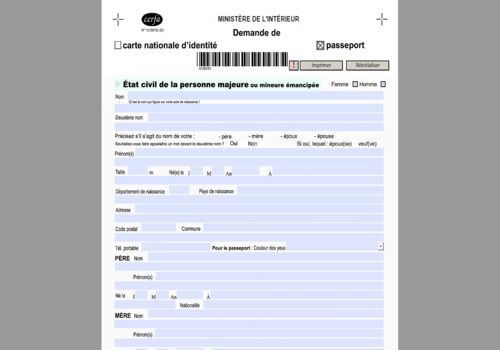 Cerfa passeport pdf