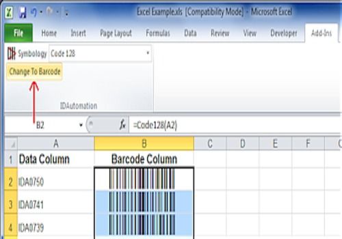 activebarcode excel 2010